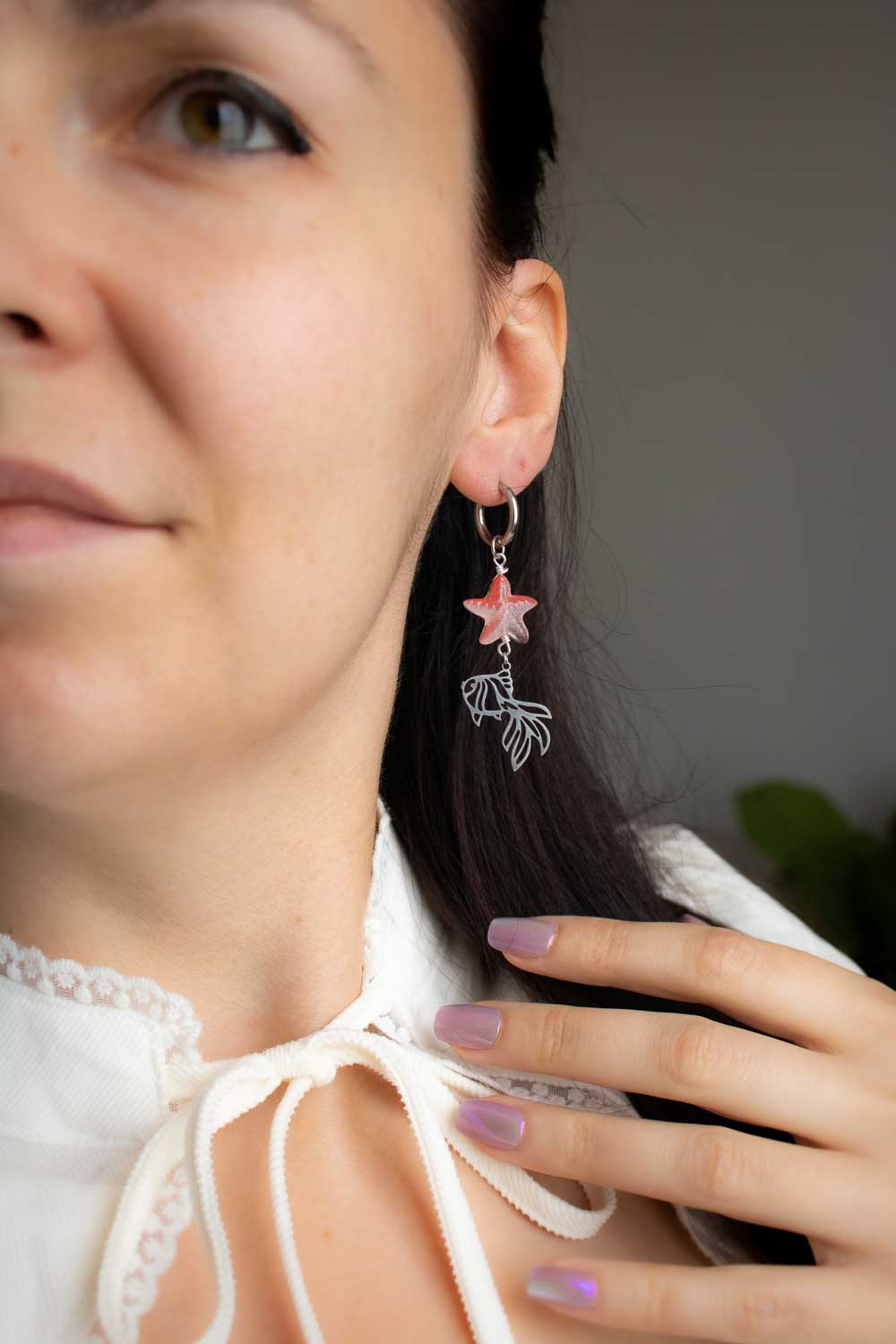 Boucles d'oreilles Asteria - Poisson aérien lunamanashop