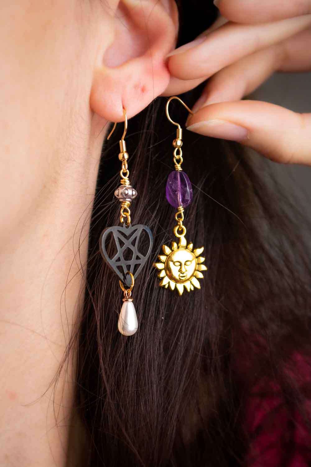 Boucles d'oreilles Pandora - Contraste céleste et passion secrète lunamanashop