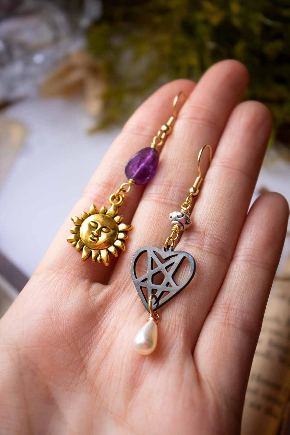 Boucles d'oreilles Pandora - Contraste céleste et passion secrète lunamanashop