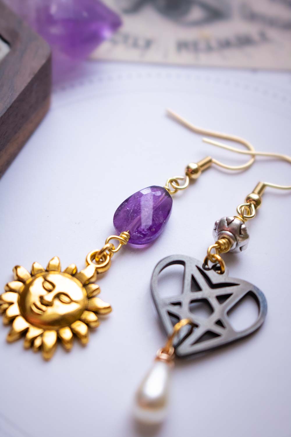 Boucles d'oreilles Pandora - Contraste céleste et passion secrète lunamanashop