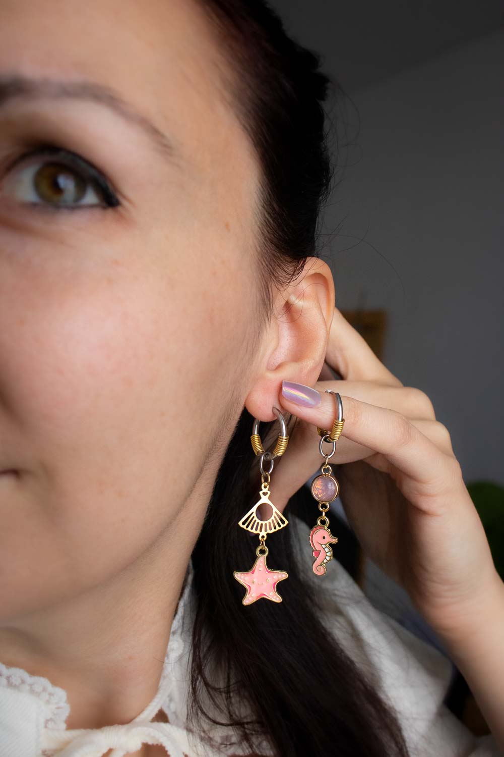 Boucles d'oreilles Rosée - Compagnons marin d'enfance lunamanashop