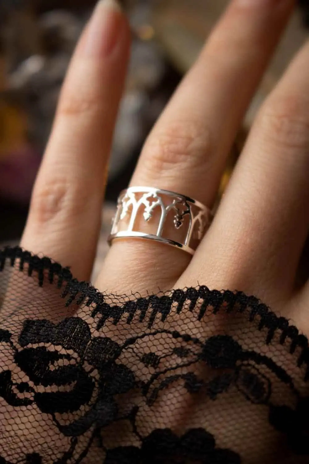 Bague Arches Angéliques en acier inoxydable lunamanashop