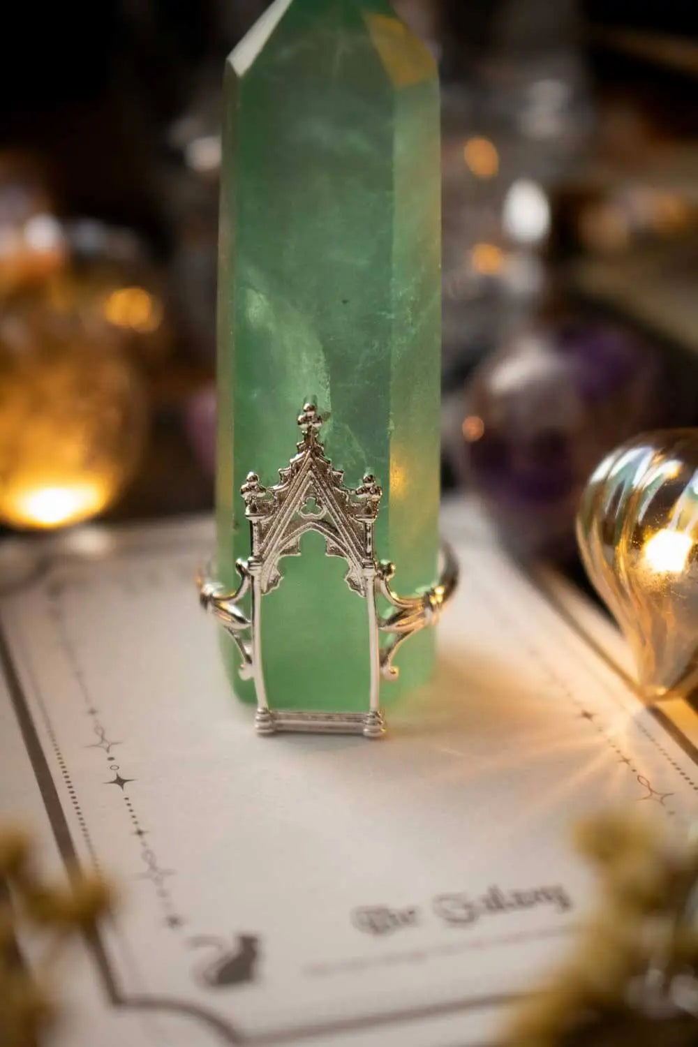 Bague Lumière de l'âme avec cathédrale en acier inoxydable lunamanashop