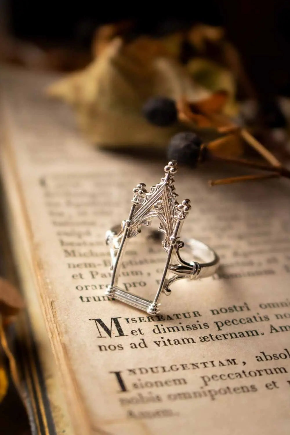 Bague Lumière de l'âme avec cathédrale en acier inoxydable lunamanashop