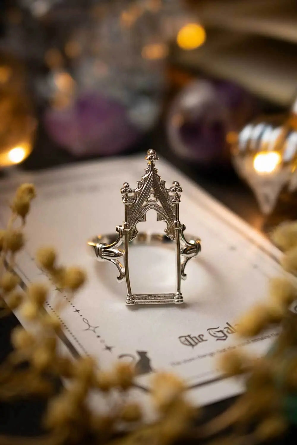 Bague Lumière de l'âme avec cathédrale en acier inoxydable lunamanashop