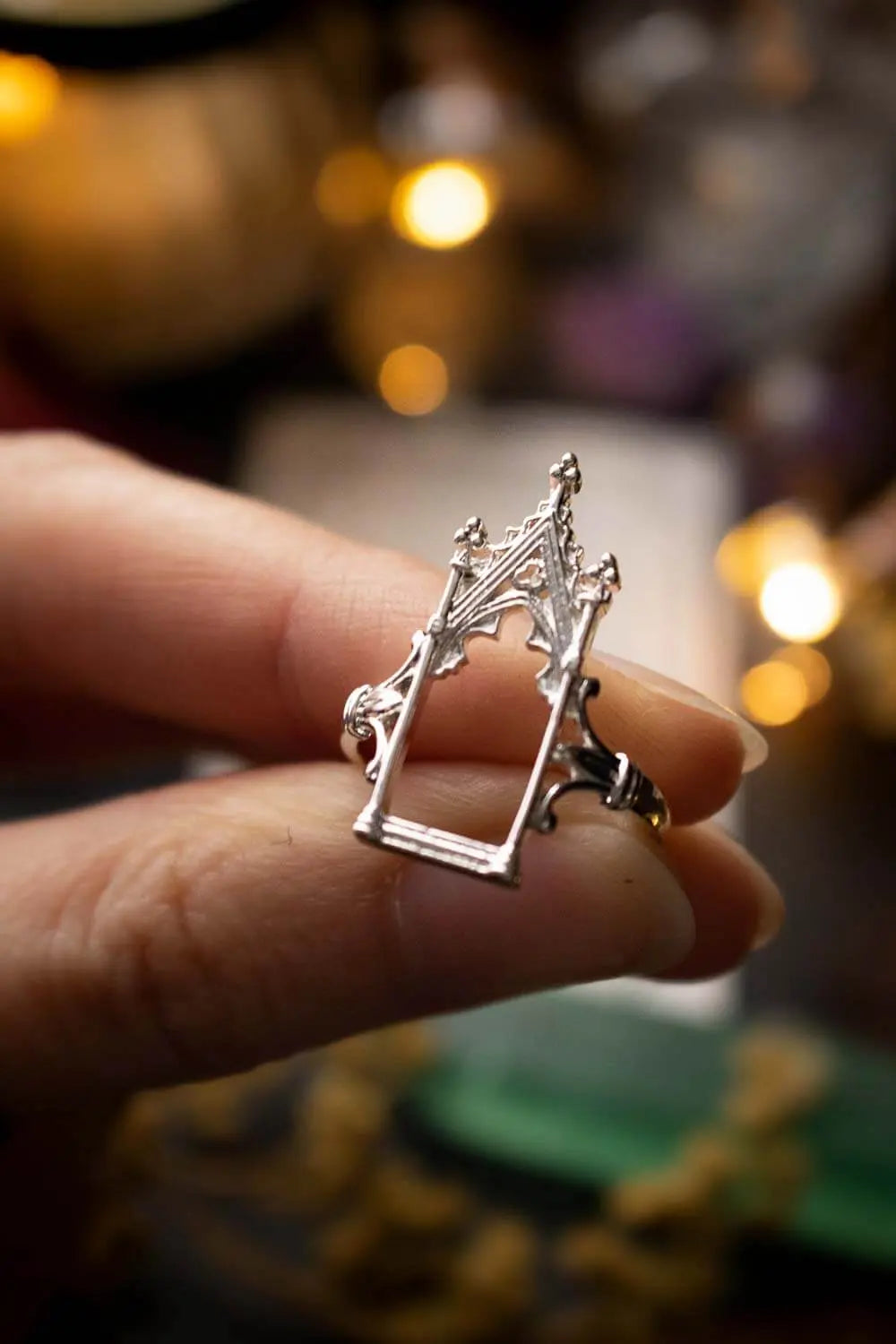 Bague Lumière de l'âme avec cathédrale en acier inoxydable lunamanashop