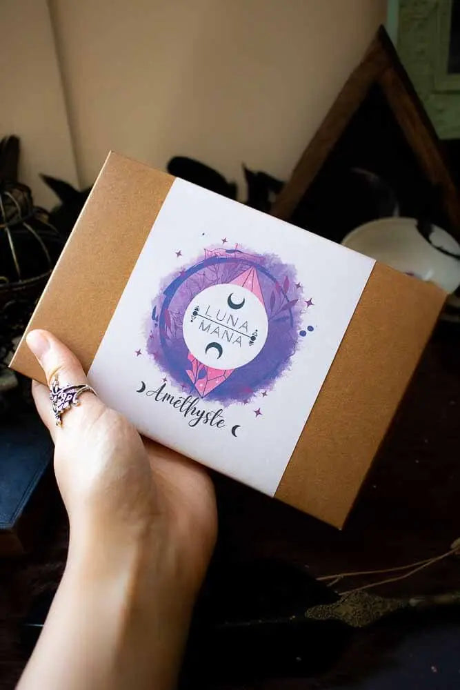 Coffret bijou Améthyste mystérieuse lunamanashop
