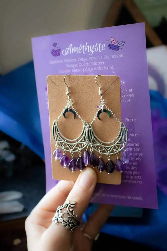 Coffret bijou Améthyste mystérieuse lunamanashop
