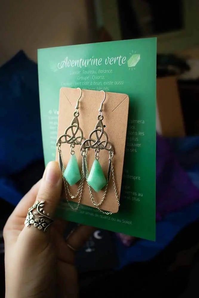 Coffret bijou Aventurine verte lunamanashop