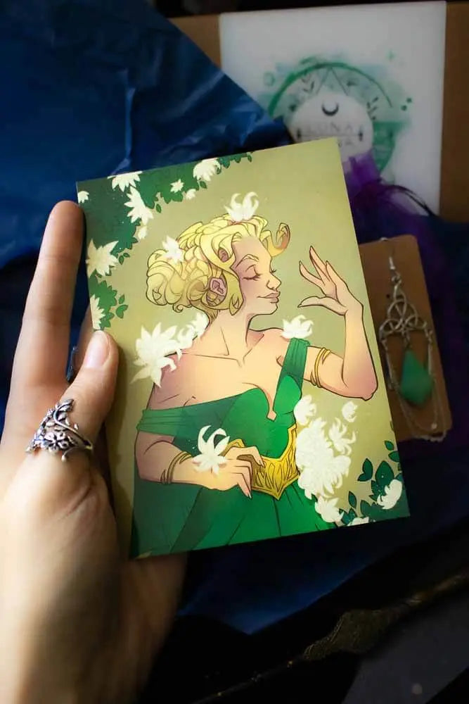 Coffret bijou Aventurine verte lunamanashop