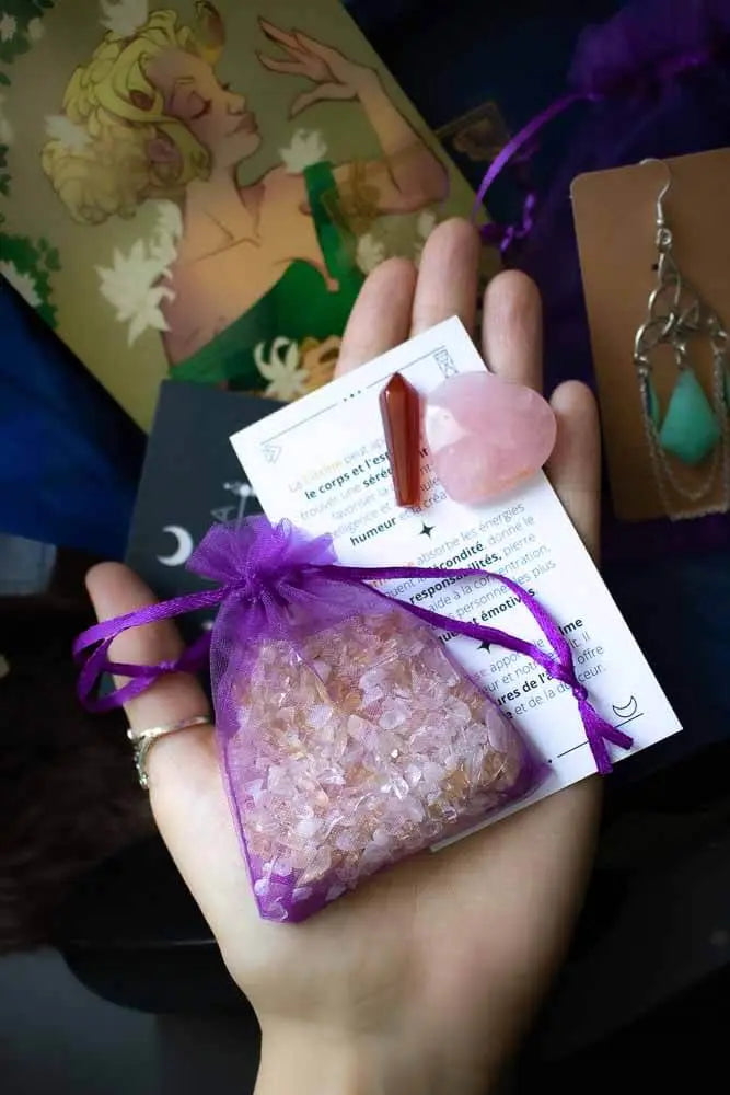 Coffret bijou Aventurine verte lunamanashop