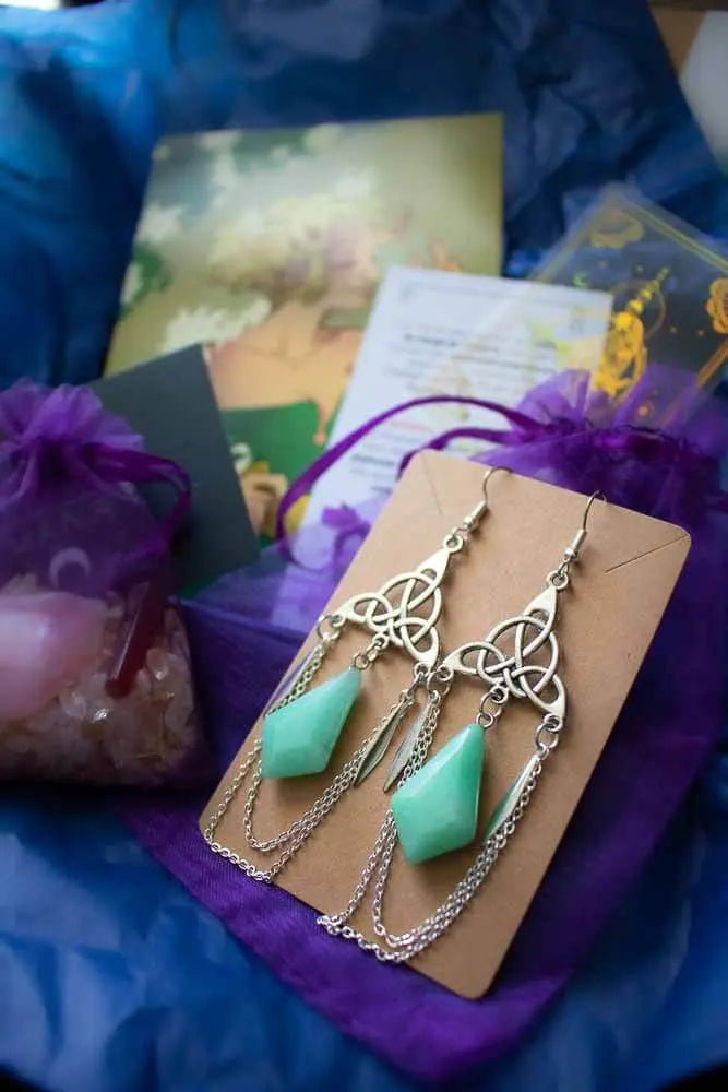 Coffret bijou Aventurine verte lunamanashop