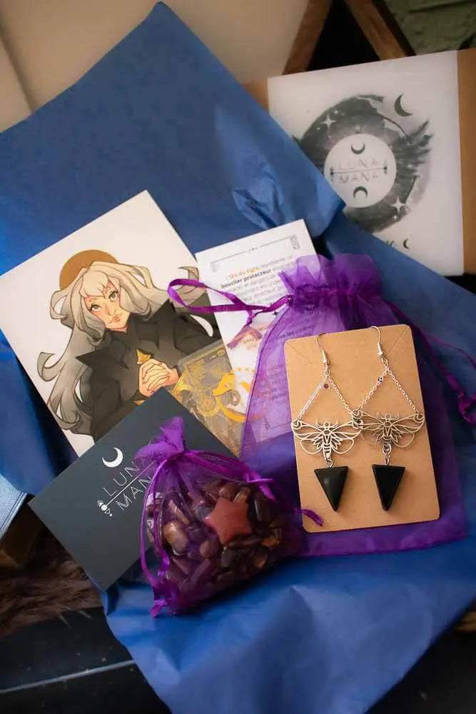 Coffret bijou Obsidienne ténébreuse lunamanashop