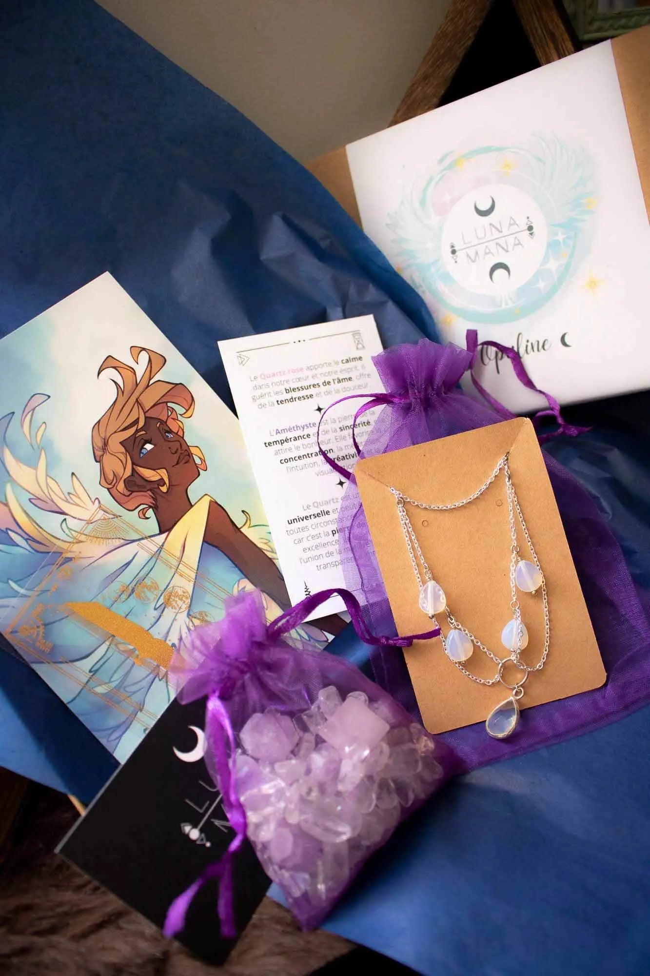 Coffret bijou Opaline des cieux lunamanashop