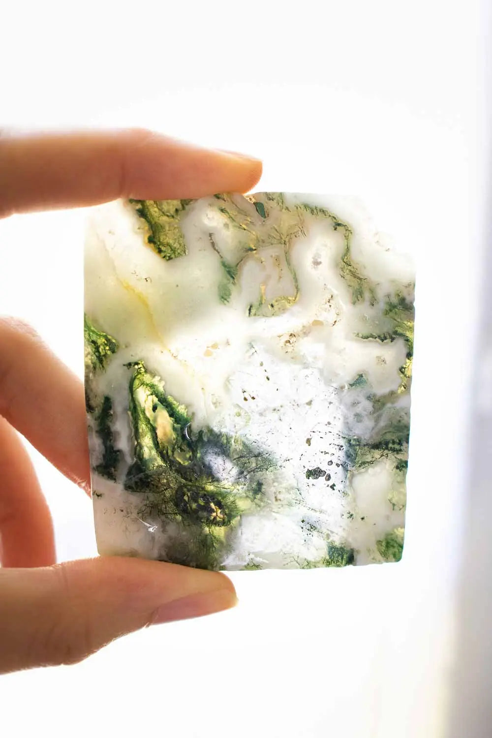 Tranche d'agate mousse naturelle lunamanashop