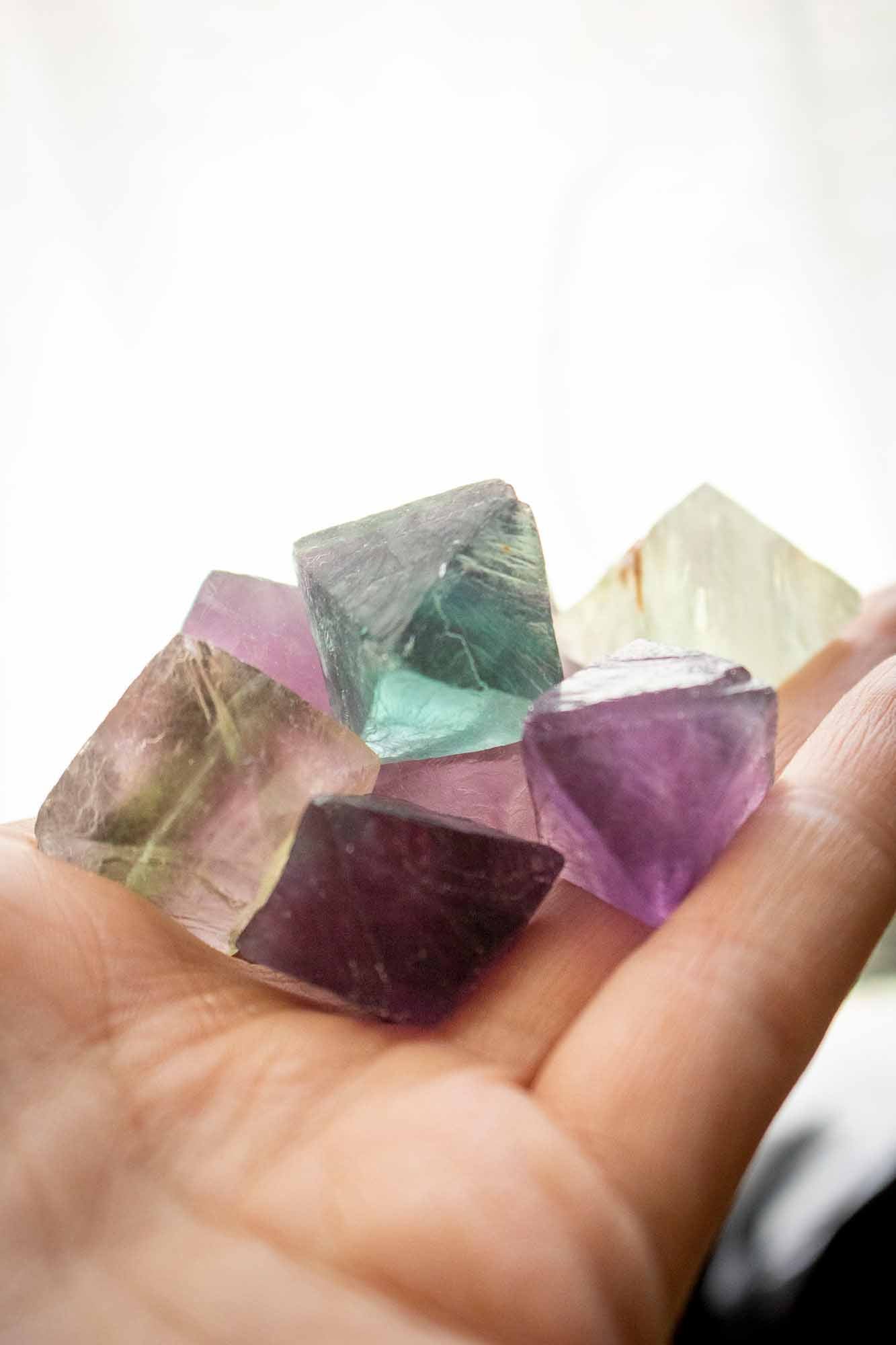 Losange de Fluorite vert et violet lunamanashop