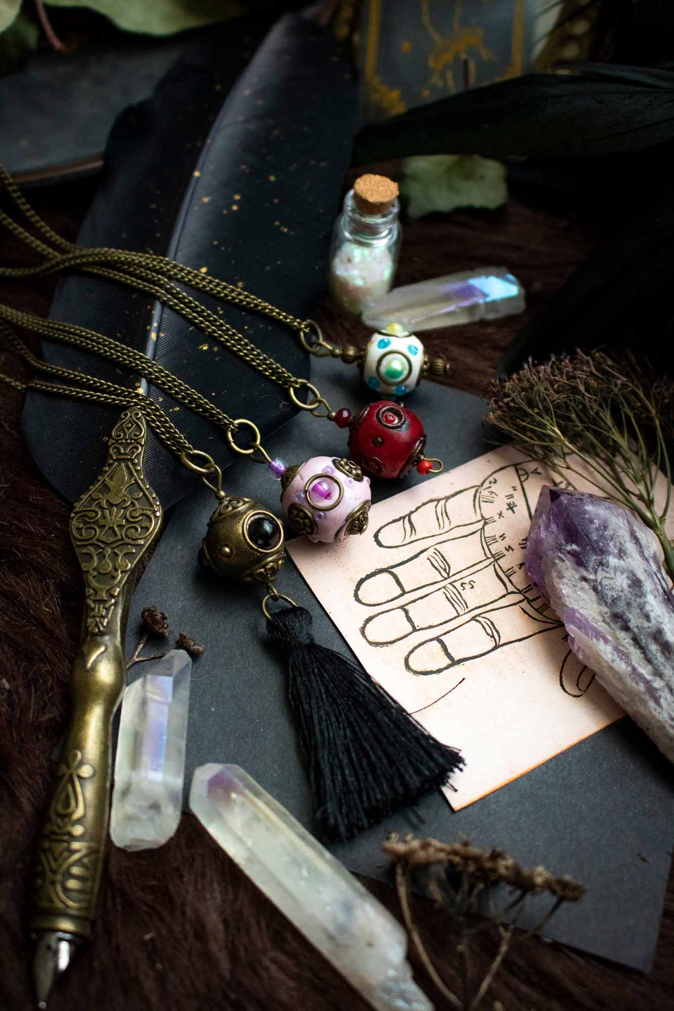 Pendentif "Sphère de magie" en perle du Cachemire lunamanashop