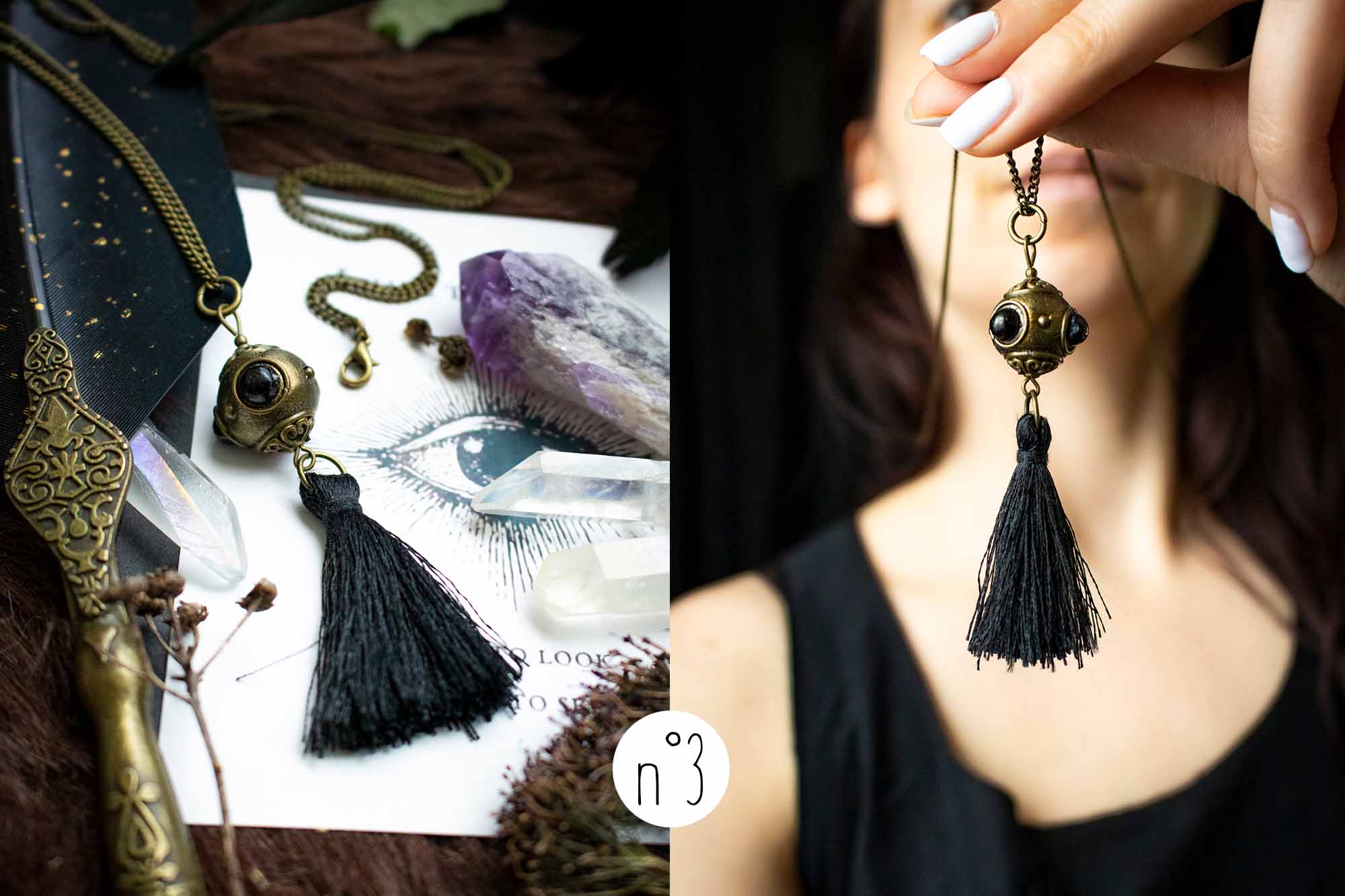 Pendentif "Sphère de magie" en perle du Cachemire lunamanashop