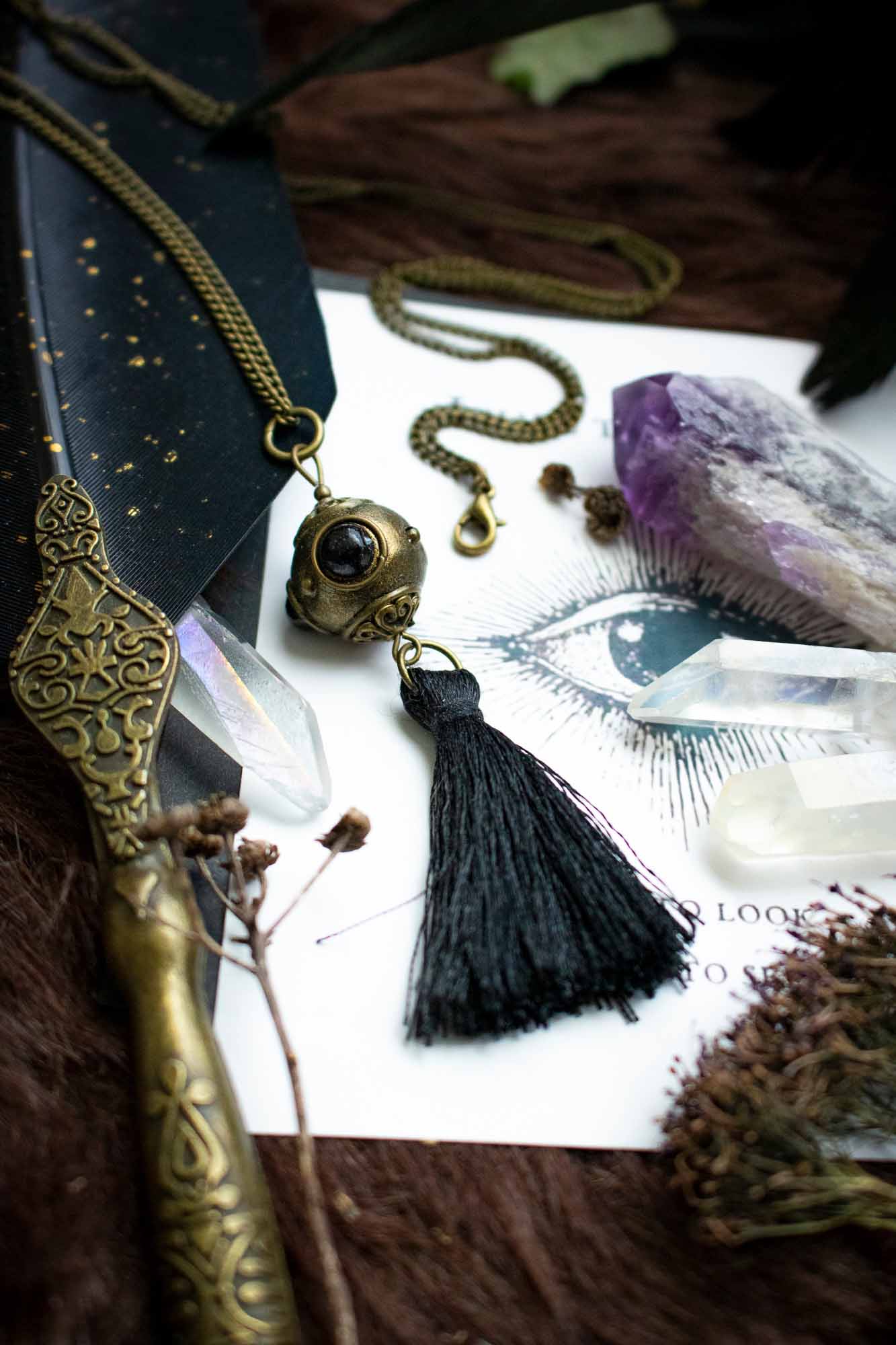 Pendentif "Sphère de magie" en perle du Cachemire lunamanashop