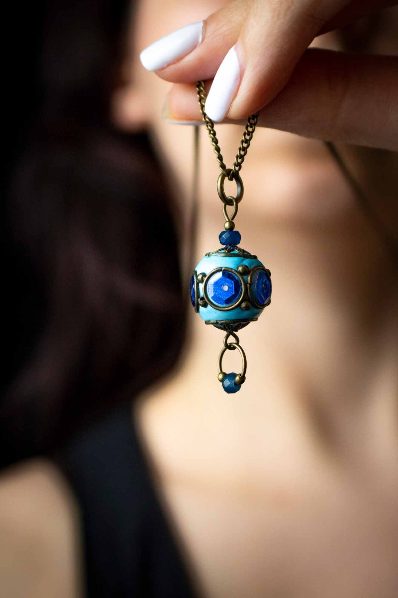 Pendentif "Sphère de vie" en perle du Cachemire lunamanashop