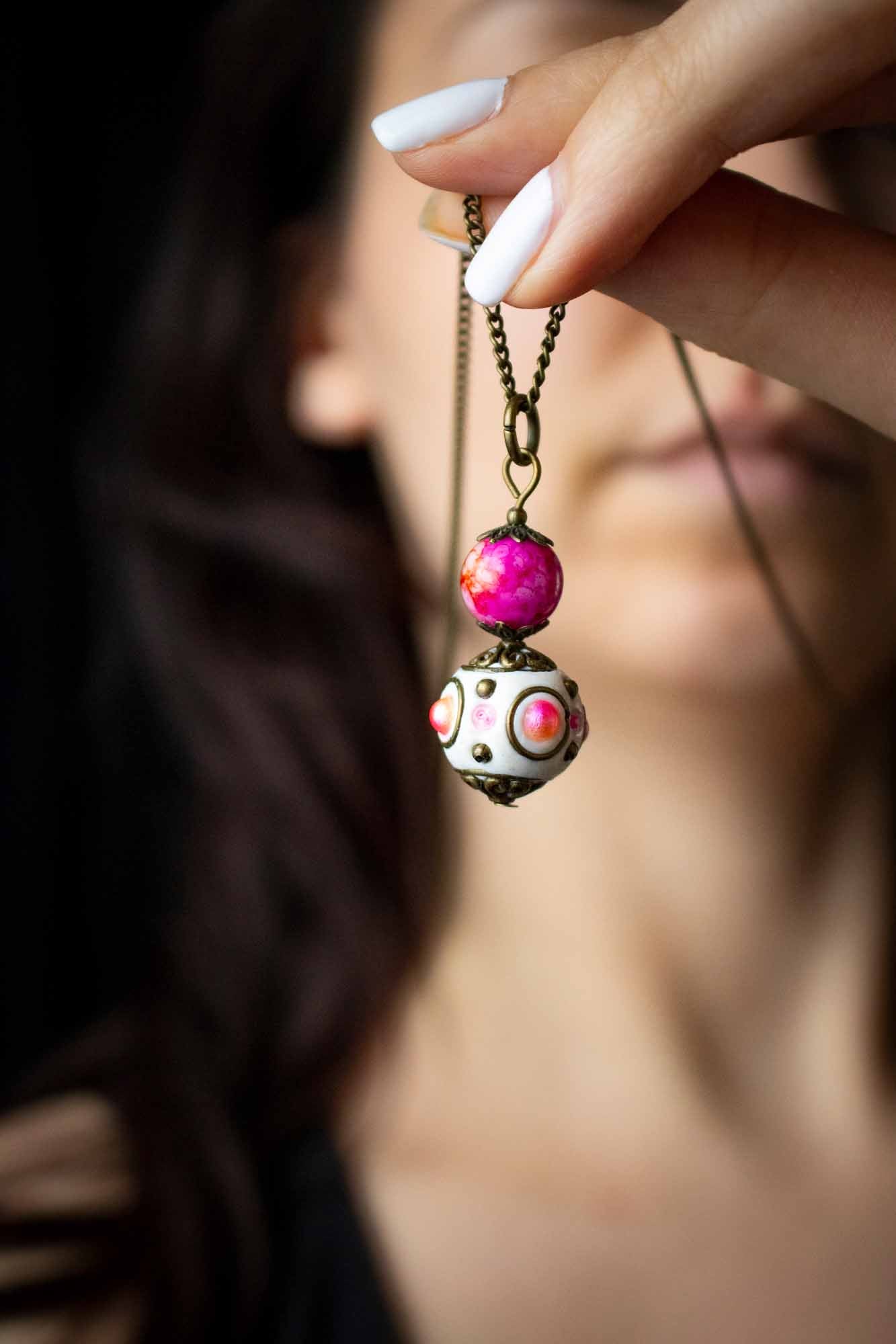 Pendentif "Sphère de vie" en perle du Cachemire lunamanashop