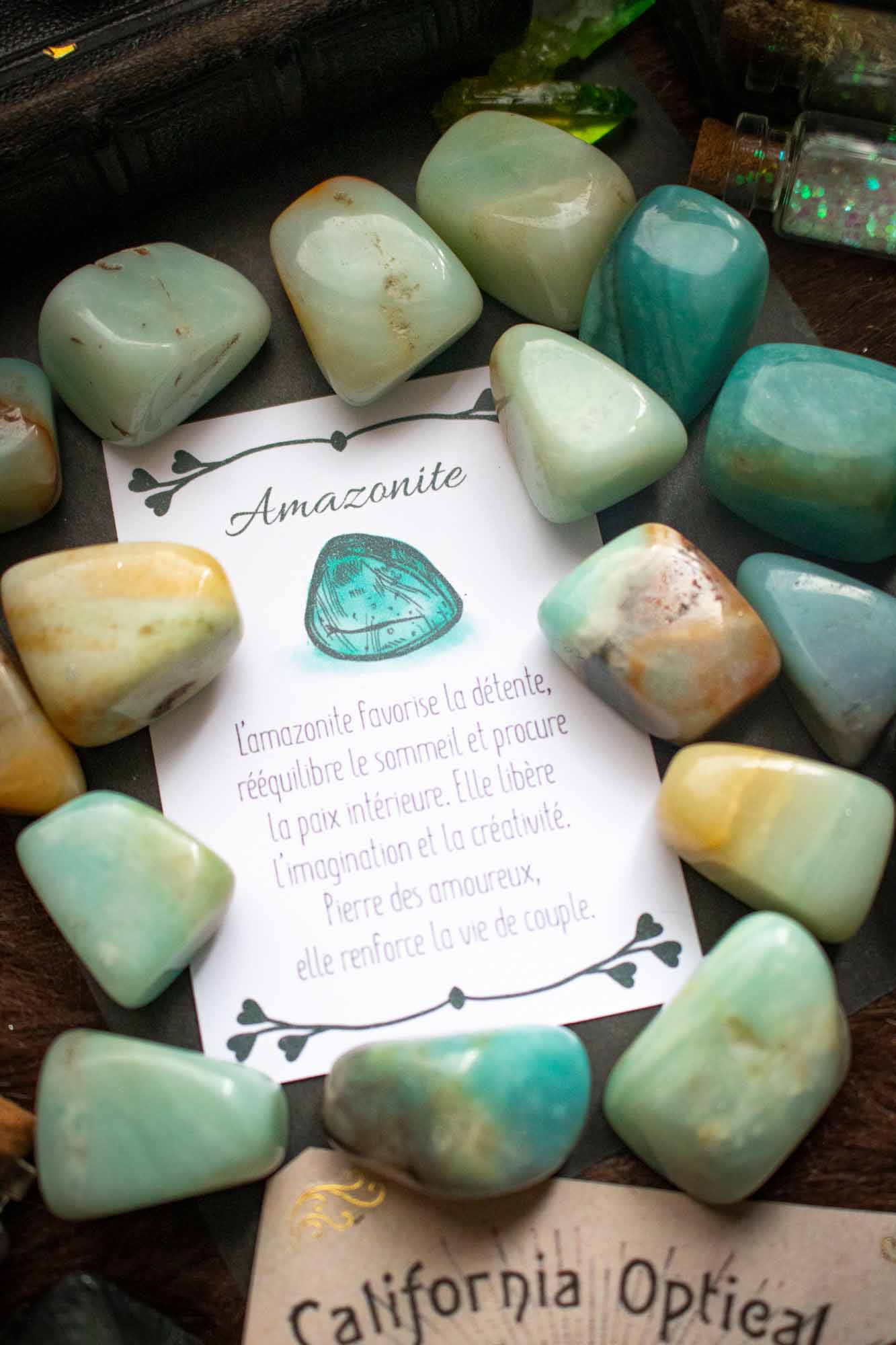 Pierre roulée Amazonite lunamanashop