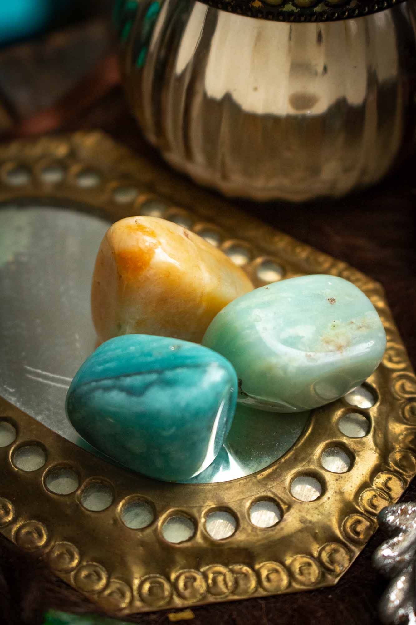 Pierre roulée Amazonite lunamanashop