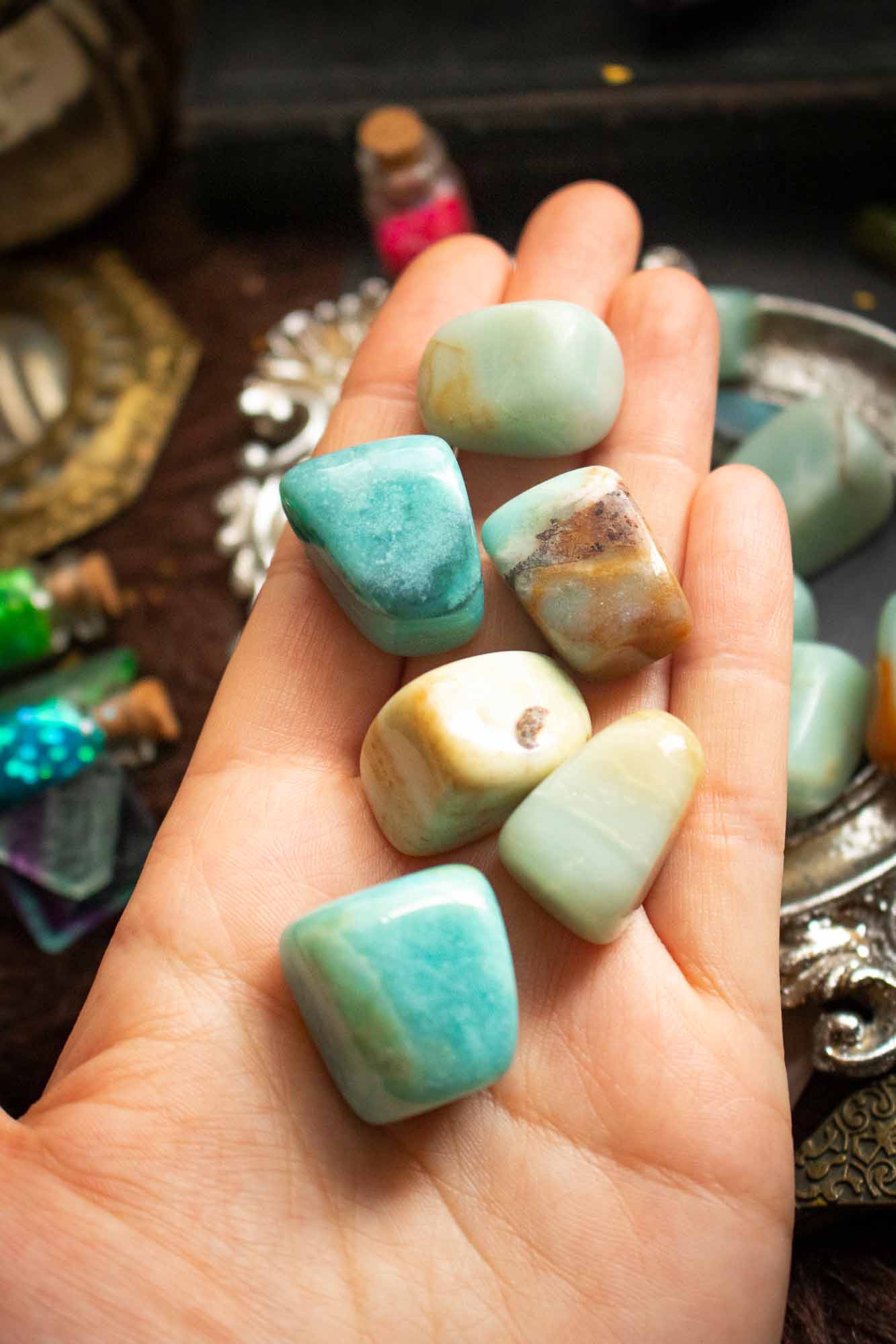 Pierre roulée Amazonite lunamanashop