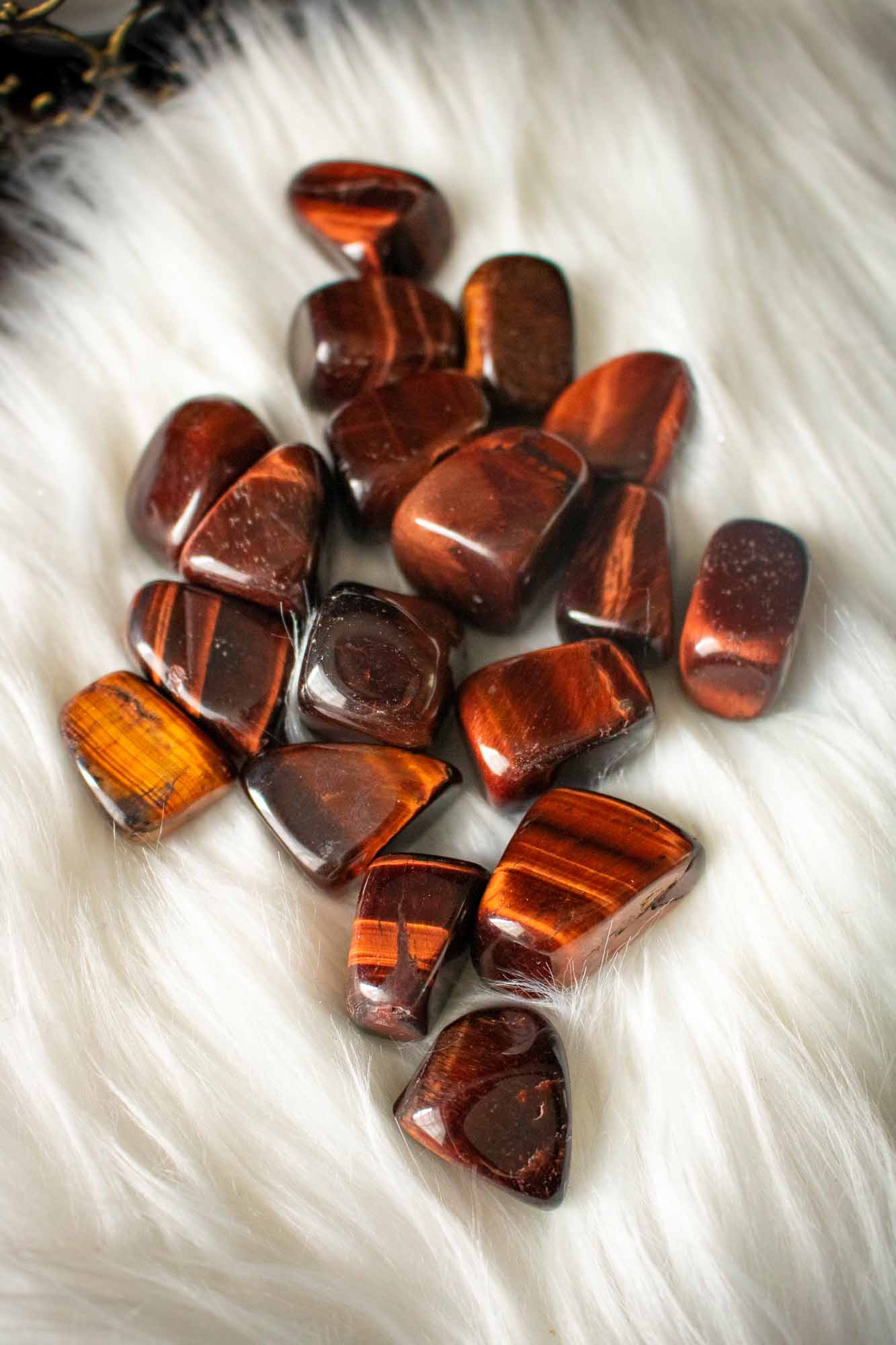Pierre roulée Oeil du tigre rouge, Oeil de taureau lunamanashop