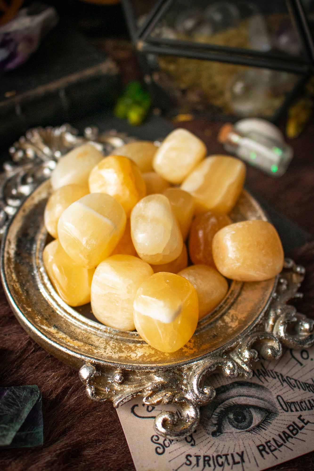 Pierre roulée Topaze jaune lunamanashop