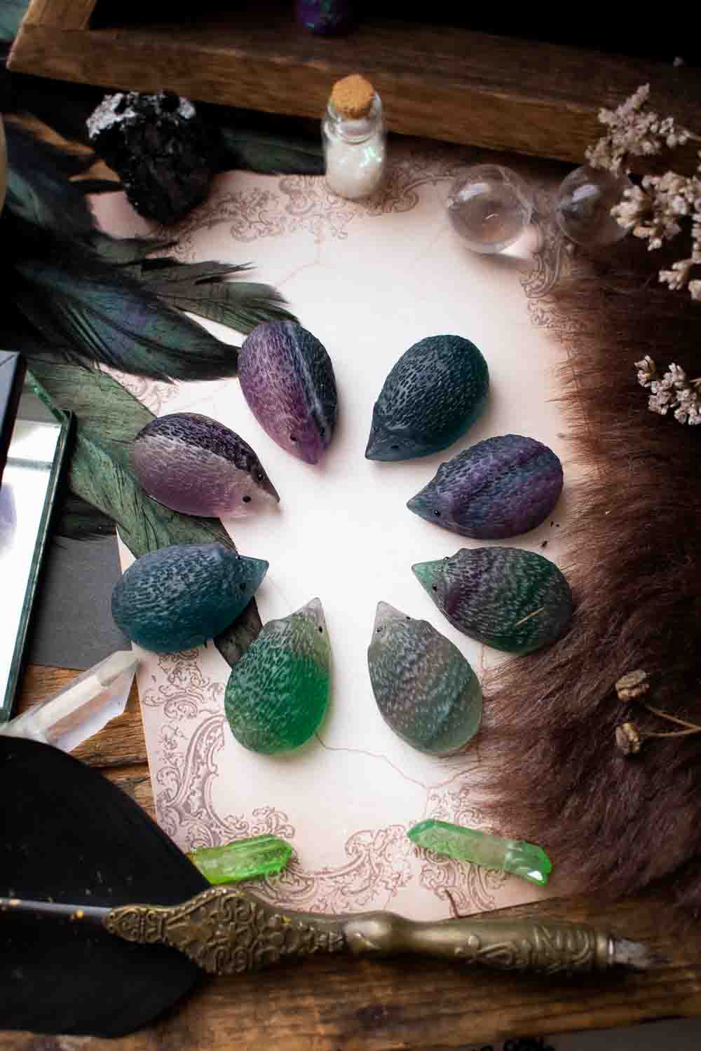 Hérisson de fluorite taillée lunamanashop