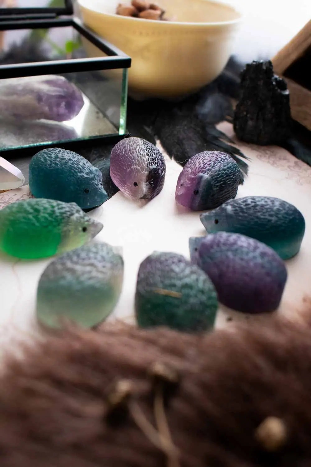 Hérisson de fluorite taillée lunamanashop