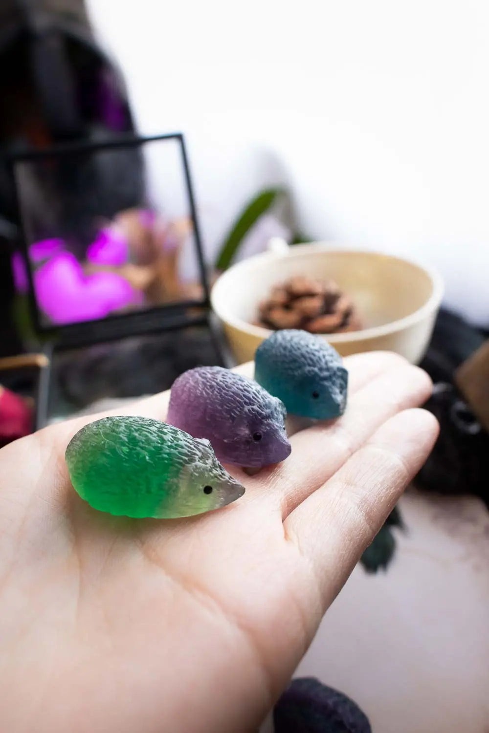 Hérisson de fluorite taillée lunamanashop