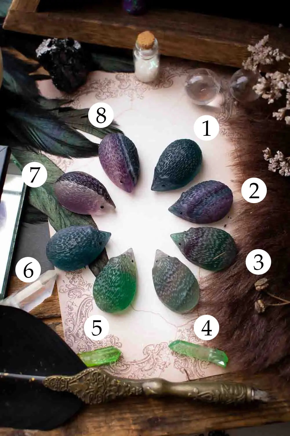 Hérisson de fluorite taillée lunamanashop
