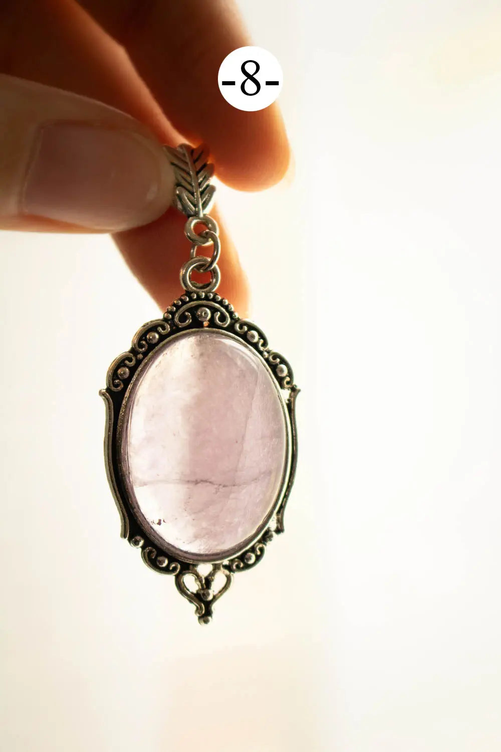 Pendentif Abysses en fluorite et chaîne argentée lunamanashop