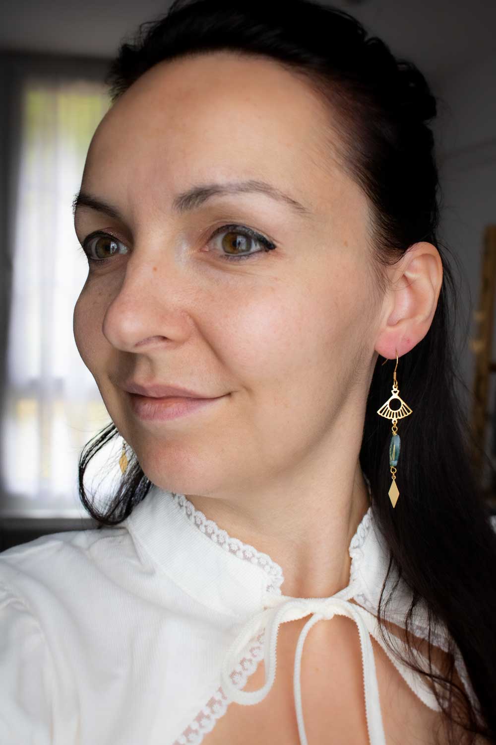 Boucles d'oreilles Aquarelle - Compagnons aquatique bleuté lunamanashop