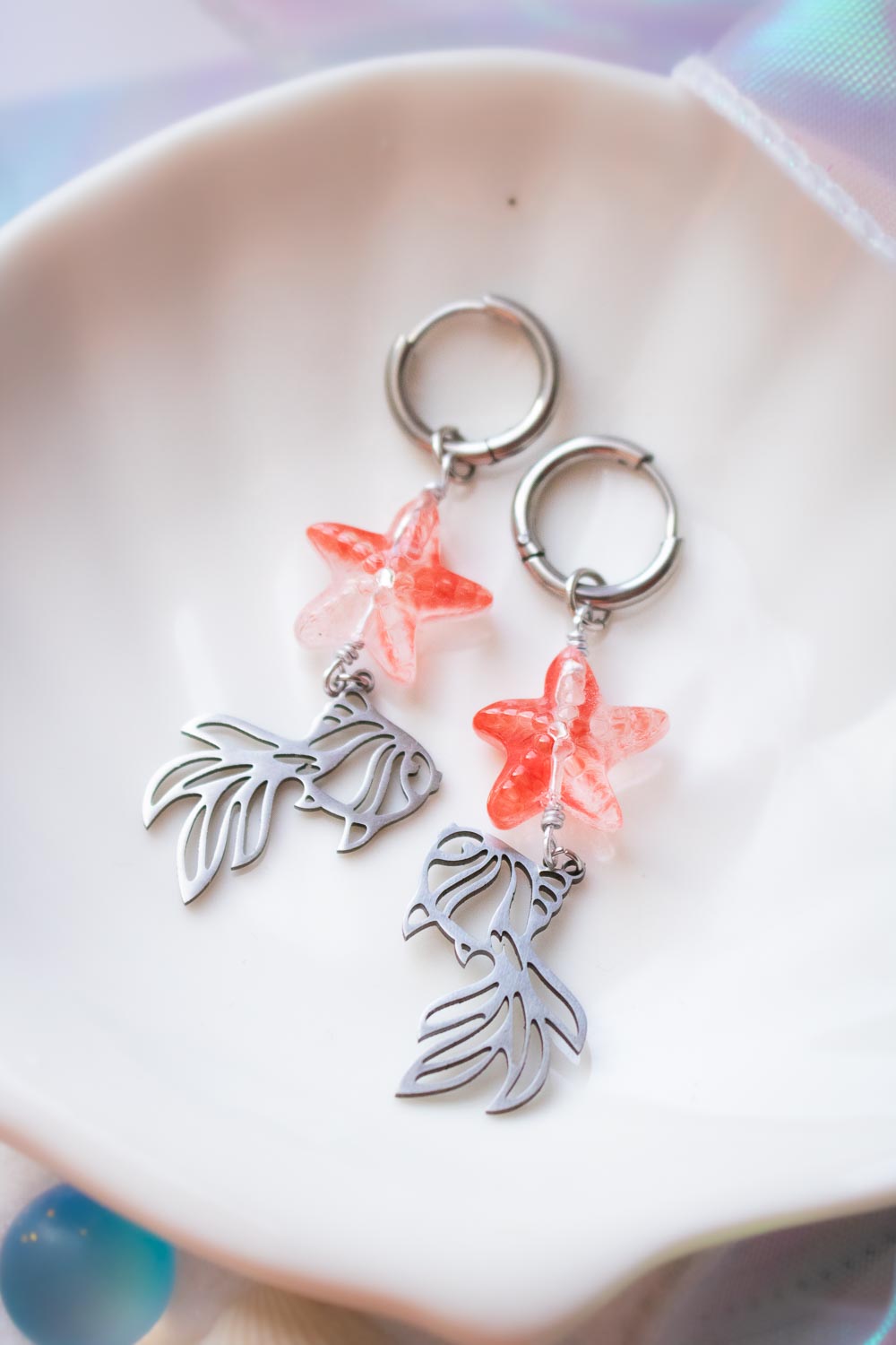 Boucles d'oreilles Asteria -  Poisson aérien lunamanashop
