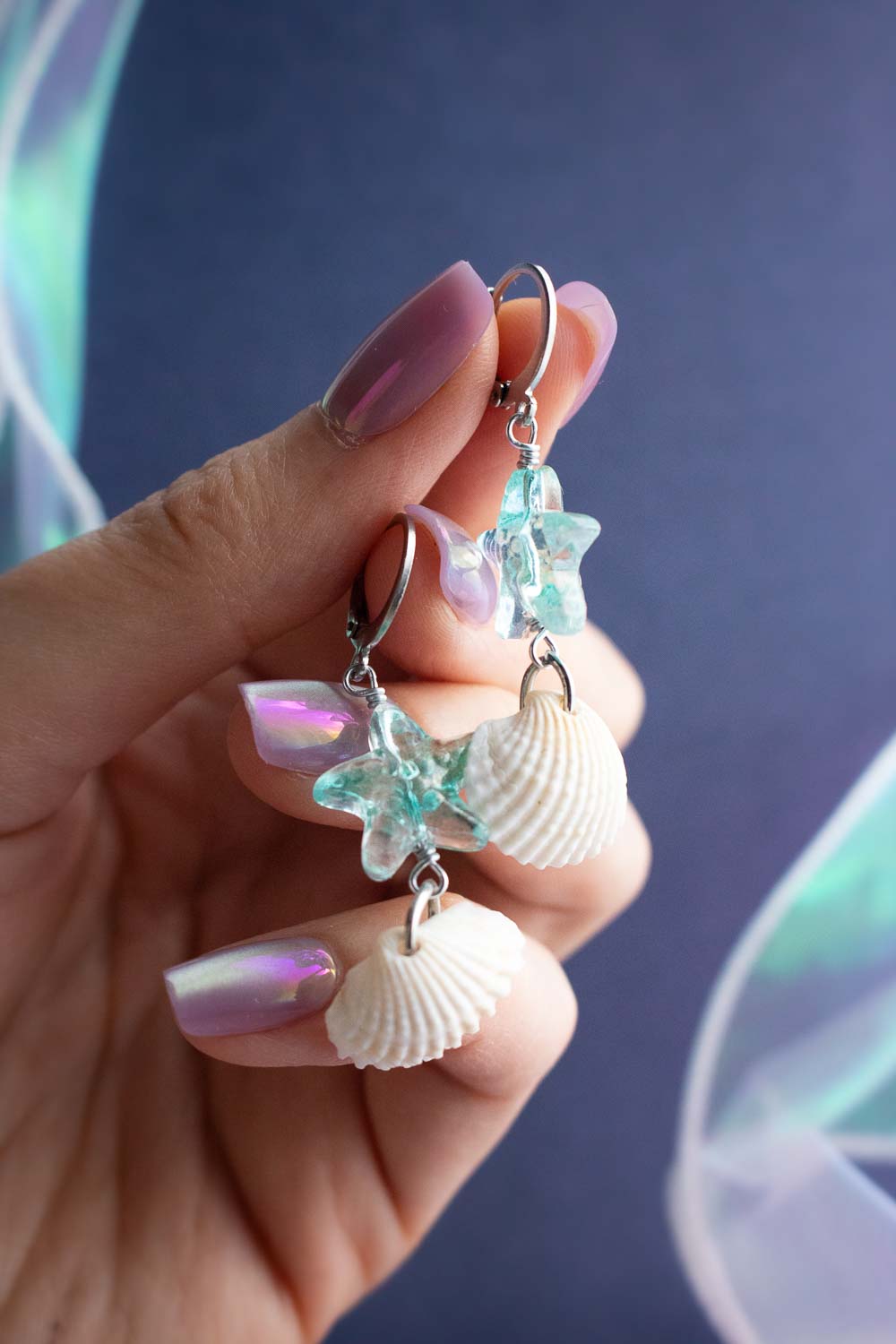 Boucles d'oreilles Lagune - Douceur de bord de mer lunamanashop