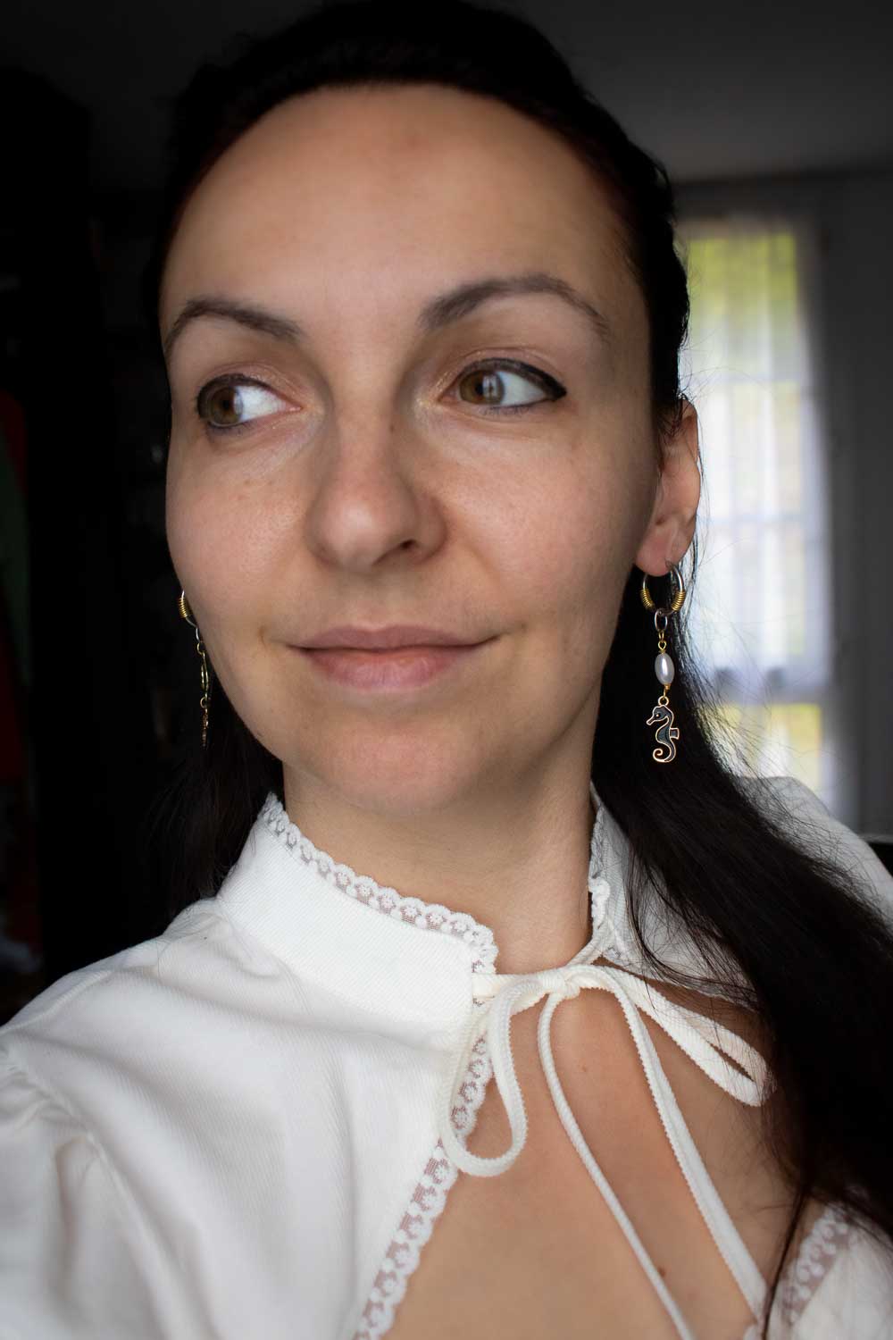 Boucles d'oreilles Noctiluca - Sombres trésor marin lunamanashop
