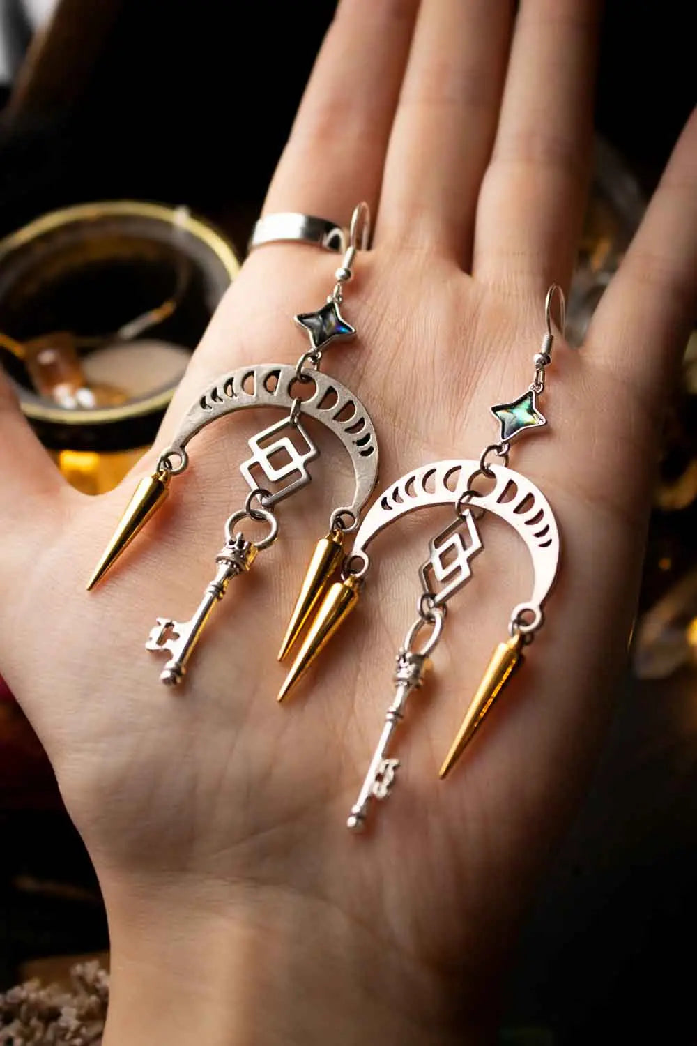 Boucles d'oreilles "Temps figé" en Abalone