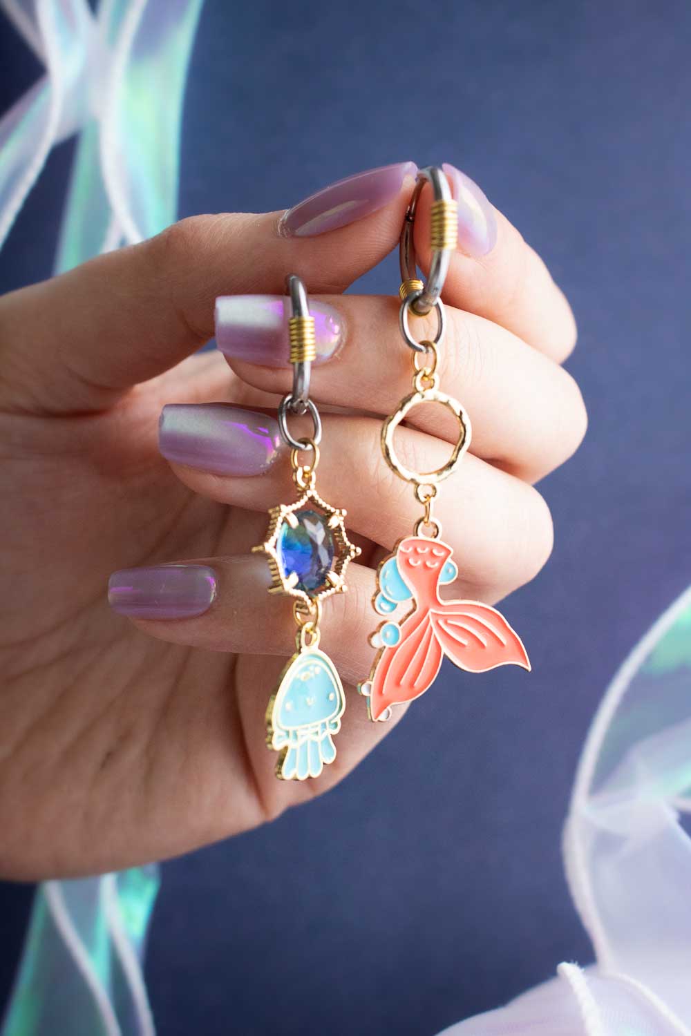 Boucles d'oreilles Marinella - Joyeuseté aquatique lunamanashop