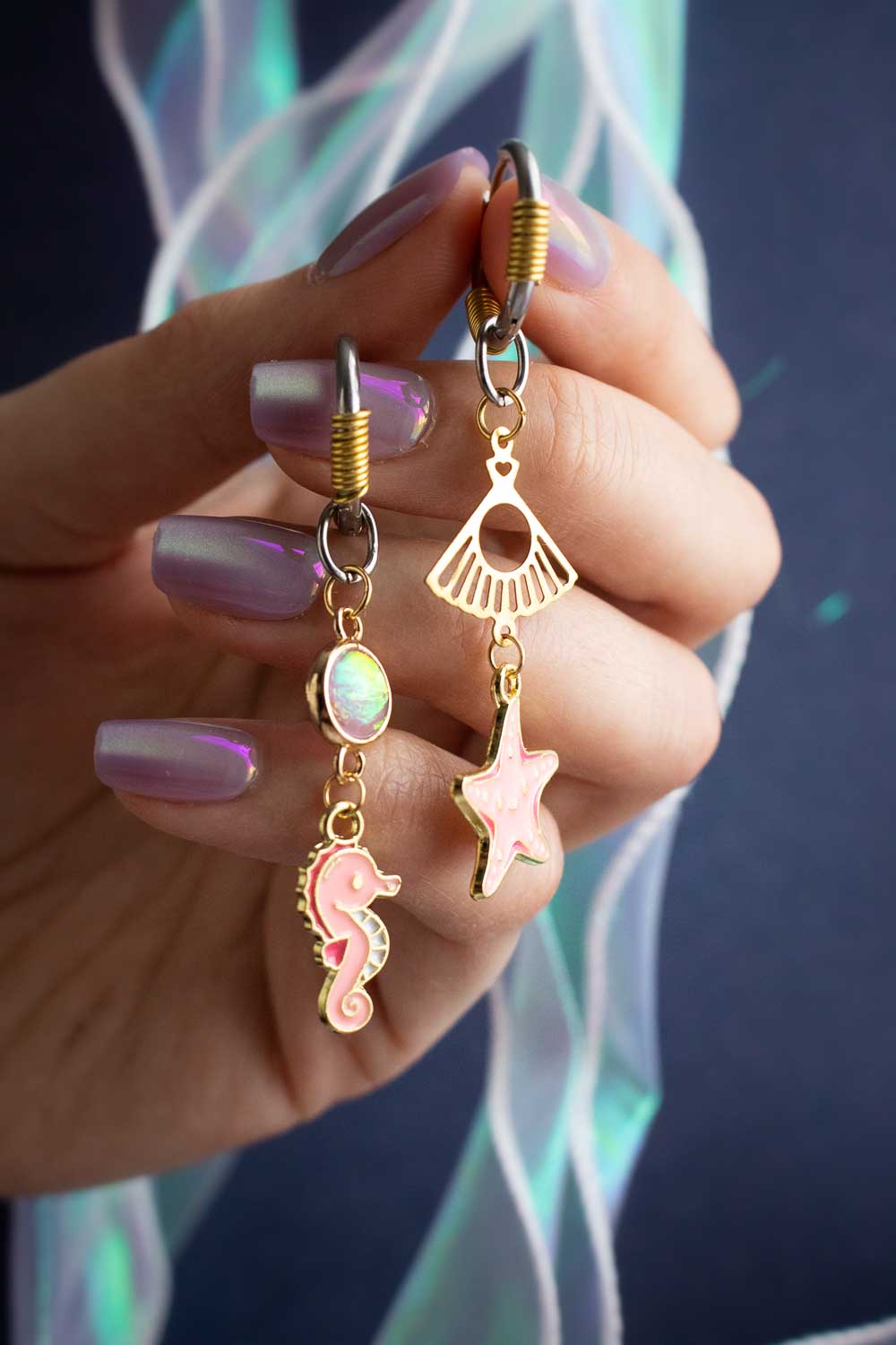 Boucles d'oreilles Rosée - Compagnons marin d'enfance lunamanashop