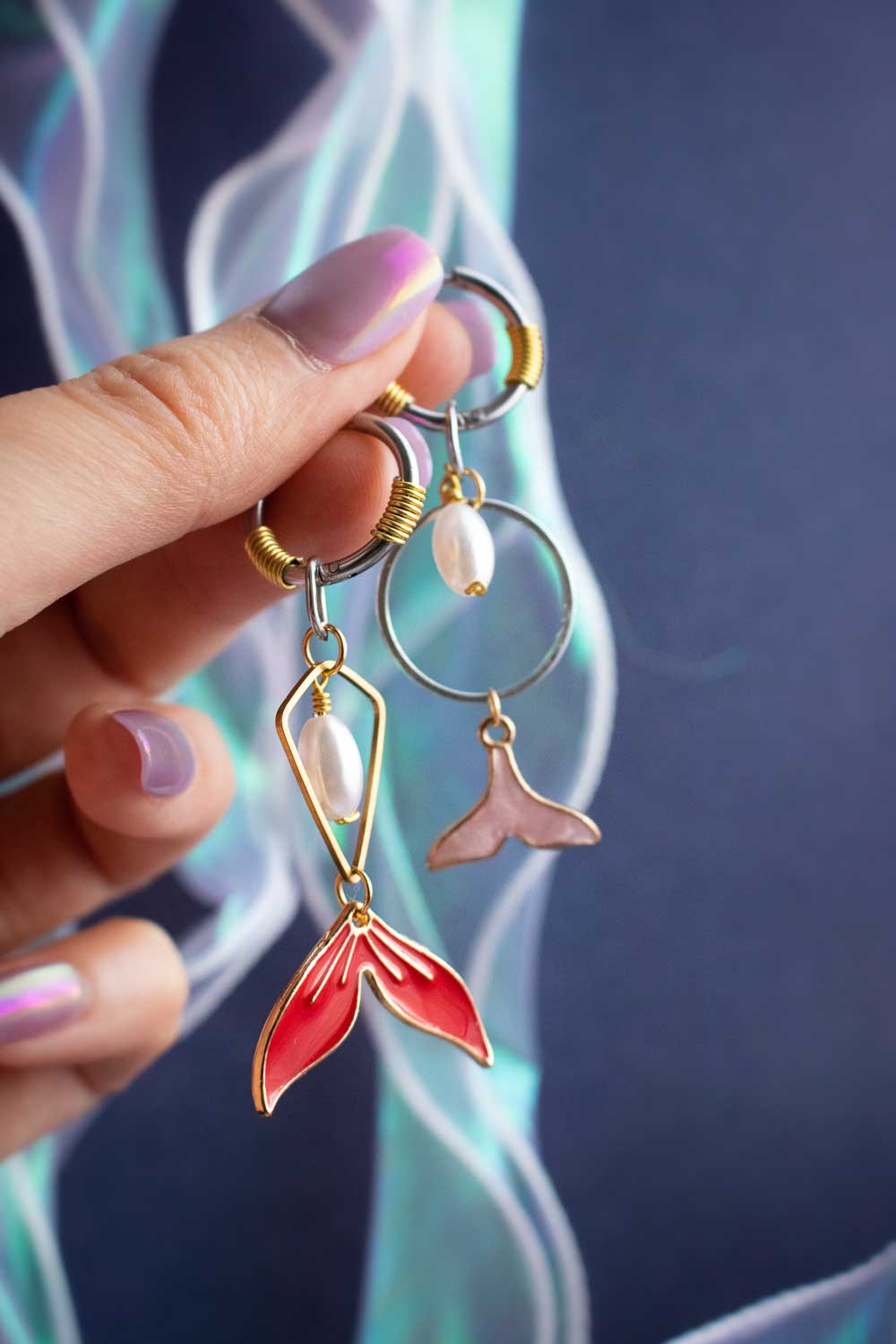 Boucles d'oreilles Ariel - Attribut de sirène lunamanashop