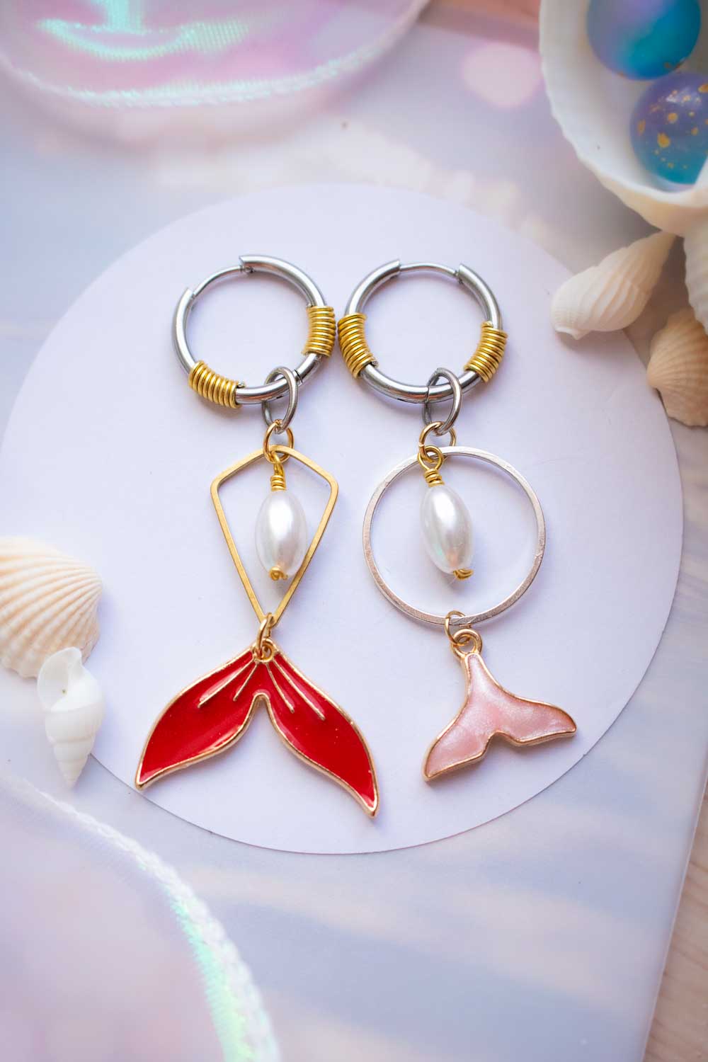 Boucles d'oreilles Ariel - Attribut de sirène lunamanashop