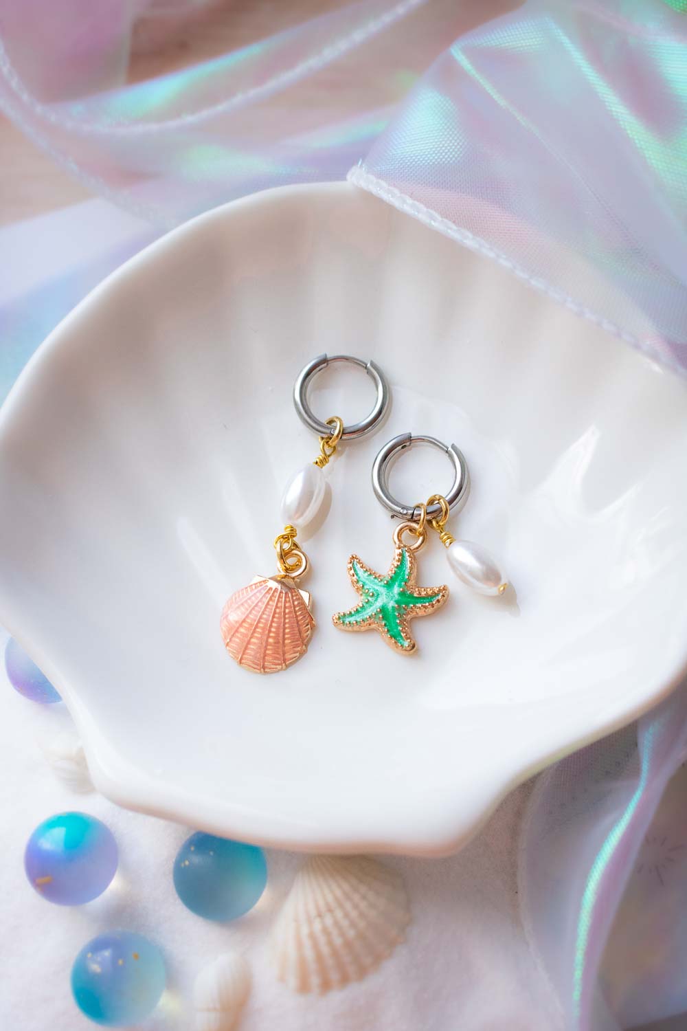 Boucles d'oreilles Rivage - Souvenir de plage ensoleillées lunamanashop