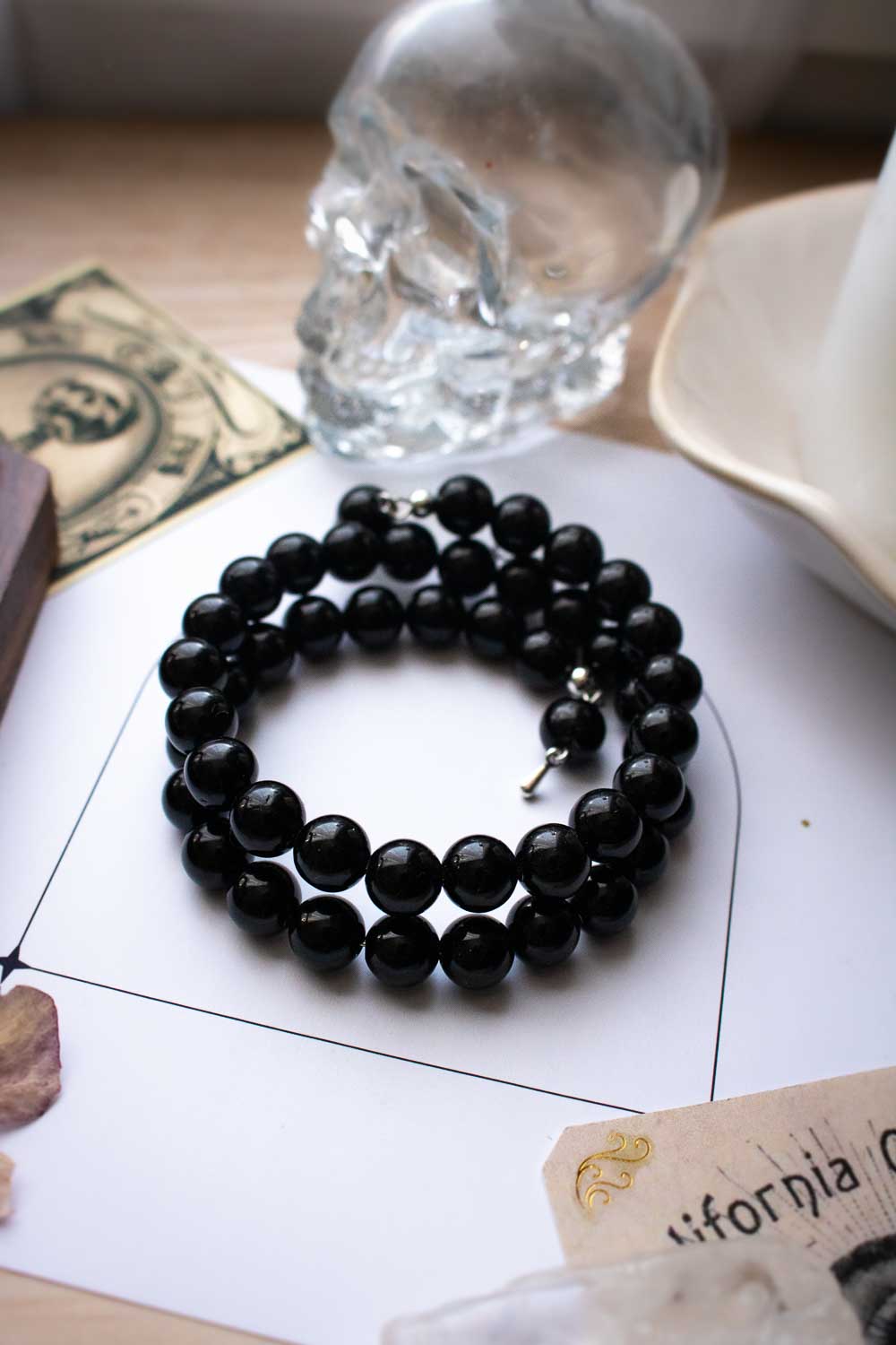 Bracelet Éclipse éternelle - Double tour en obsidienne naturelle lunamanashop