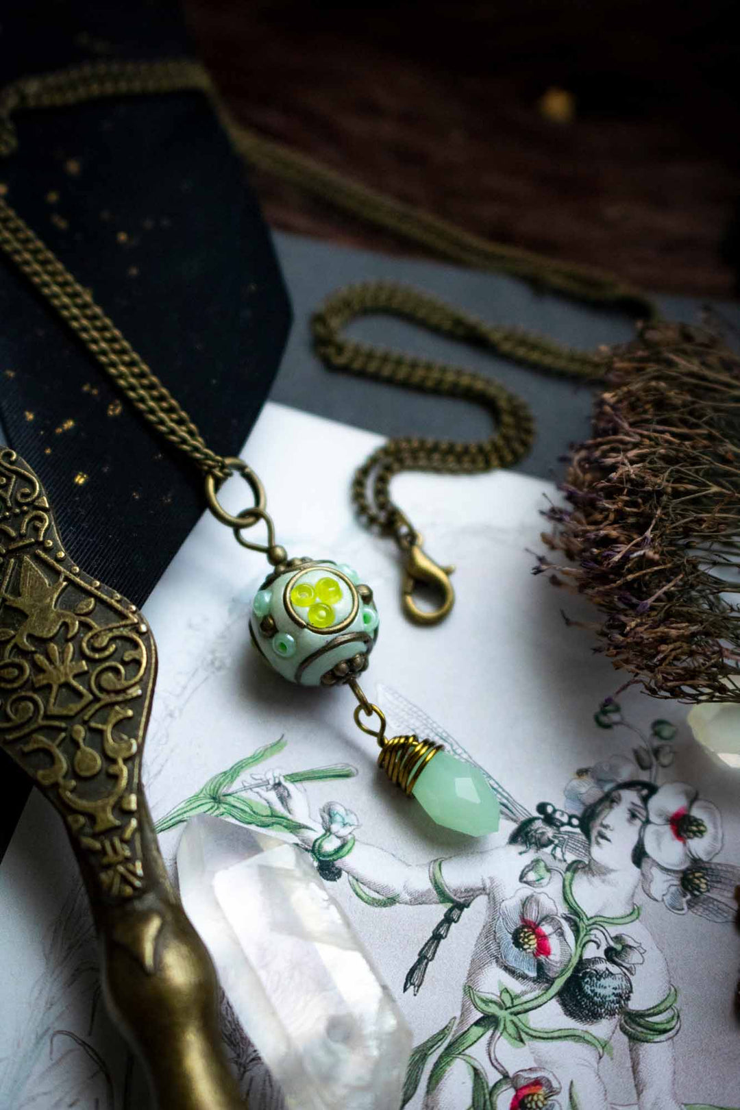 Pendentif "Sphère de vie" en perle du Cachemire lunamanashop