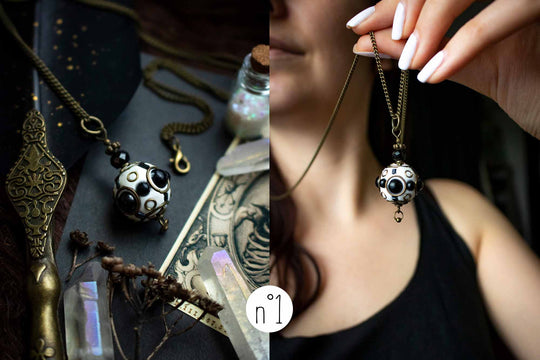 Pendentif "Sphère de vie" en perle du Cachemire lunamanashop