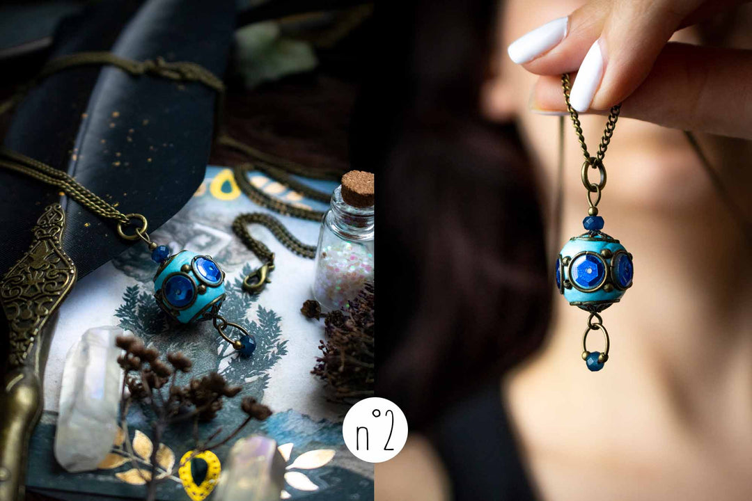 Pendentif "Sphère de vie" en perle du Cachemire lunamanashop
